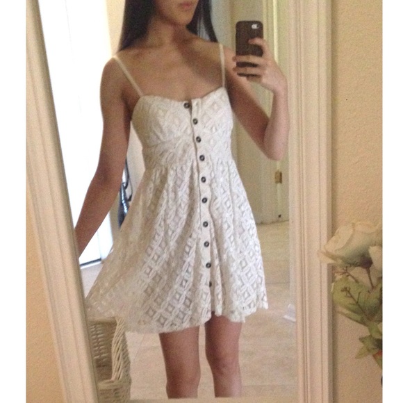 Three Hearts Dresses & Skirts - NWT White ButtonUp Lace Cream Wedding Skater Dress